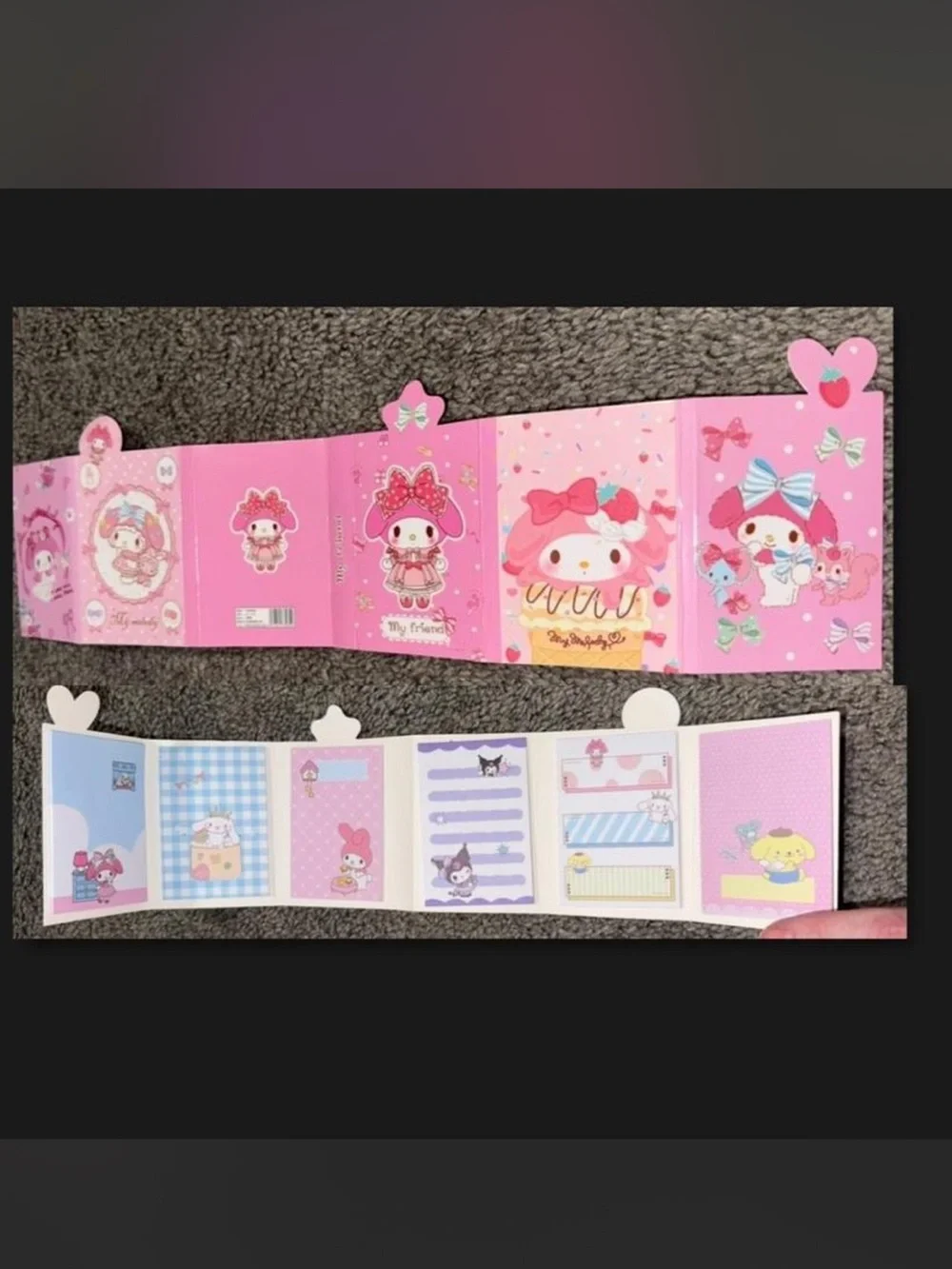 $3 My Melody folding memo pad $3 WHEN BUNDLED WITH 3 OR MORE ITEMS
